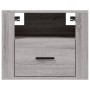 Mesitas de noche de pared 2 uds gris Sonoma 50x36x40 cm de vidaXL, Mesitas de noche - Ref: Foro24-816893, Precio: 82,52 €, De...