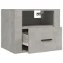 Mesita de noche de pared gris hormigón 50x36x40 cm de vidaXL, Mesitas de noche - Ref: Foro24-816888, Precio: 45,38 €, Descuen...