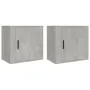 Mesitas de noche de pared 2 uds gris hormigón 50x30x47 cm de vidaXL, Mesitas de noche - Ref: Foro24-816873, Precio: 58,89 €, ...