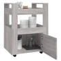 Carrito de cocina madera contrachapada gris Sonoma 60x45x80 cm de vidaXL, Carros de cocina y comedor - Ref: Foro24-816830, Pr...