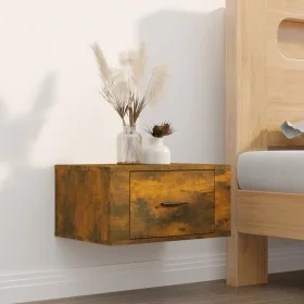Mesita de noche de pared color roble ahumado 50x36x25 cm de vidaXL, Mesitas de noche - Ref: Foro24-816850, Precio: 27,73 €, D...