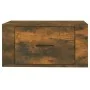 Mesita de noche de pared color roble ahumado 50x36x25 cm de vidaXL, Mesitas de noche - Ref: Foro24-816850, Precio: 27,73 €, D...