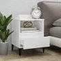 Mesitas de noche 2 unidades blanco brillante 40x35x50 cm de vidaXL, Armarios y almacenamiento - Ref: Foro24-821815, Precio: 8...
