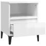 Mesitas de noche 2 unidades blanco brillante 40x35x50 cm de vidaXL, Armarios y almacenamiento - Ref: Foro24-821815, Precio: 8...