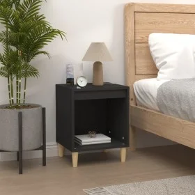 Mesita de noche madera contrachapada negro 40x35x50 cm de vidaXL, Mesitas de noche - Ref: Foro24-821860, Precio: 32,73 €, Des...