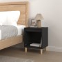 Mesita de noche madera contrachapada negro 40x35x50 cm de vidaXL, Mesitas de noche - Ref: Foro24-821860, Precio: 33,15 €, Des...