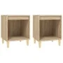 Nightstands 2 units Sonoma oak 40x35x50 cm by vidaXL, Nightstands - Ref: Foro24-821865, Price: 49,77 €, Discount: %