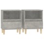 Mesitas de noche 2 unidades gris hormigón 40x35x50 cm de vidaXL, Mesitas de noche - Ref: Foro24-821803, Precio: 70,45 €, Desc...