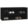 Mueble zapatero de madera contrachapada negro 100x35x45 cm de vidaXL, Zapateros y organizadores de calzado - Ref: Foro24-8169...