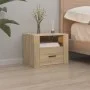 Mesitas de noche de pared 2 uds color roble Sonoma 50x36x40 cm de vidaXL, Mesitas de noche - Ref: Foro24-816887, Precio: 78,9...