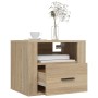 Mesitas de noche de pared 2 uds color roble Sonoma 50x36x40 cm de vidaXL, Mesitas de noche - Ref: Foro24-816887, Precio: 79,9...