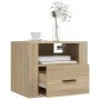 Mesitas de noche de pared 2 uds color roble Sonoma 50x36x40 cm de vidaXL, Mesitas de noche - Ref: Foro24-816887, Precio: 78,9...