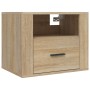 Mesitas de noche de pared 2 uds color roble Sonoma 50x36x40 cm de vidaXL, Mesitas de noche - Ref: Foro24-816887, Precio: 79,9...