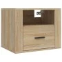 Mesitas de noche de pared 2 uds color roble Sonoma 50x36x40 cm de vidaXL, Mesitas de noche - Ref: Foro24-816887, Precio: 78,9...