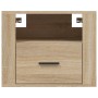 Mesitas de noche de pared 2 uds color roble Sonoma 50x36x40 cm de vidaXL, Mesitas de noche - Ref: Foro24-816887, Precio: 79,9...