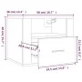 Mesitas de noche de pared 2 uds color roble Sonoma 50x36x40 cm de vidaXL, Mesitas de noche - Ref: Foro24-816887, Precio: 78,9...