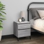 Mesitas de noche 2 unidades gris Sonoma 40x35x50 cm de vidaXL, Taquillas y armarios de almacenamiento - Ref: Foro24-821855, P...