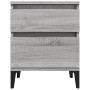 Mesitas de noche 2 unidades gris Sonoma 40x35x50 cm de vidaXL, Taquillas y armarios de almacenamiento - Ref: Foro24-821855, P...