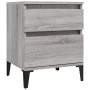 Mesitas de noche 2 unidades gris Sonoma 40x35x50 cm de vidaXL, Taquillas y armarios de almacenamiento - Ref: Foro24-821855, P...