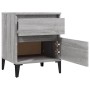 Mesitas de noche 2 unidades gris Sonoma 40x35x50 cm de vidaXL, Taquillas y armarios de almacenamiento - Ref: Foro24-821855, P...