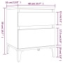 Mesitas de noche 2 unidades gris Sonoma 40x35x50 cm de vidaXL, Taquillas y armarios de almacenamiento - Ref: Foro24-821855, P...