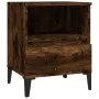 Mesita de noche roble ahumado 40x35x50 cm de vidaXL, Armarios y almacenamiento - Ref: Foro24-821820, Precio: 43,52 €, Descuen...
