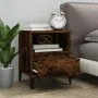 Mesita de noche roble ahumado 40x35x50 cm de vidaXL, Armarios y almacenamiento - Ref: Foro24-821820, Precio: 43,52 €, Descuen...