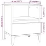 Mesita de noche roble ahumado 40x35x50 cm de vidaXL, Armarios y almacenamiento - Ref: Foro24-821820, Precio: 43,52 €, Descuen...