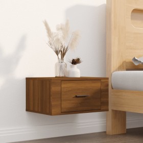 Mesita de noche de pared color roble marrón 50x36x25 cm de vidaXL, Mesitas de noche - Ref: Foro24-816854, Precio: 31,97 €, De...