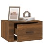 Mesita de noche de pared color roble marrón 50x36x25 cm de vidaXL, Mesitas de noche - Ref: Foro24-816854, Precio: 31,97 €, De...