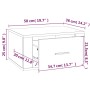 Mesita de noche de pared color roble marrón 50x36x25 cm de vidaXL, Mesitas de noche - Ref: Foro24-816854, Precio: 31,97 €, De...