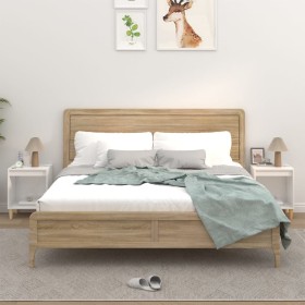 Mesitas de noche 2 unidades blanco brillante 40x35x50 cm de vidaXL, Mesitas de noche - Ref: Foro24-821863, Precio: 58,52 €, D...