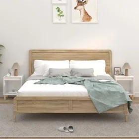 Mesitas de noche 2 unidades blanco brillante 40x35x50 cm de vidaXL, Mesitas de noche - Ref: Foro24-821863, Precio: 57,77 €, D...