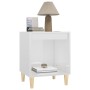 Mesitas de noche 2 unidades blanco brillante 40x35x50 cm de vidaXL, Mesitas de noche - Ref: Foro24-821863, Precio: 58,52 €, D...
