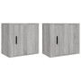 Mesitas de noche de pared 2 uds gris Sonoma 50x30x47 cm de vidaXL, Mesitas de noche - Ref: Foro24-816877, Precio: 45,35 €, De...