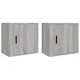 Mesitas de noche de pared 2 uds gris Sonoma 50x30x47 cm de vidaXL, Mesitas de noche - Ref: Foro24-816877, Precio: 44,95 €, De...