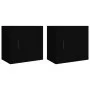 Mesitas de noche de pared 2 uds negro 50x30x47 cm de vidaXL, Mesitas de noche - Ref: Foro24-816867, Precio: 52,73 €, Descuent...