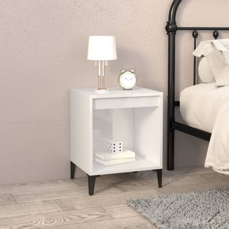 Mesita de noche blanco brillante 40x35x50 cm de vidaXL, Mesitas de noche - Ref: Foro24-821878, Precio: 38,20 €, Descuento: %