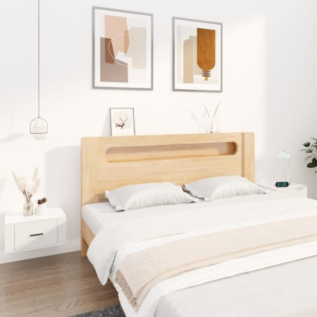 Mesitas de noche de pared 2 uds blanco brillante 50x36x25 cm de vidaXL, Mesitas de noche - Ref: Foro24-816845, Precio: 49,21 ...
