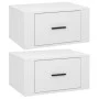 Wall bedside tables 2 pcs glossy white 50x36x25 cm by vidaXL, Nightstands - Ref: Foro24-816845, Price: 49,21 €, Discount: %
