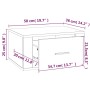 Mesitas de noche de pared 2 uds blanco brillante 50x36x25 cm de vidaXL, Mesitas de noche - Ref: Foro24-816845, Precio: 49,21 ...