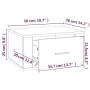 Wall bedside tables 2 pcs glossy white 50x36x25 cm by vidaXL, Nightstands - Ref: Foro24-816845, Price: 49,21 €, Discount: %