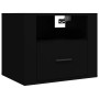 Mesita de noche de pared negro 50x36x40 cm de vidaXL, Mesitas de noche - Ref: Foro24-816882, Precio: 47,89 €, Descuento: %