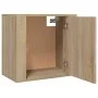 Mesita de noche de pared color roble Sonoma 50x30x47 cm de vidaXL, Mesitas de noche - Ref: Foro24-816870, Precio: 35,40 €, De...