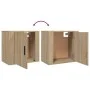 Mesita de noche de pared color roble Sonoma 50x30x47 cm de vidaXL, Mesitas de noche - Ref: Foro24-816870, Precio: 35,40 €, De...