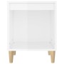Mesita de noche madera contrachapada blanco brillo 40x35x50 cm de vidaXL, Mesitas de noche - Ref: Foro24-821862, Precio: 34,9...