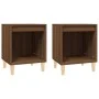 Mesitas de noche 2 unidades roble marrón 40x35x50 cm de vidaXL, Mesitas de noche - Ref: Foro24-821873, Precio: 34,17 €, Descu...