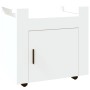 Carrito de escritorio madera contrachapada blanco 60x45x60 cm de vidaXL, Carros e islas - Ref: Foro24-816608, Precio: 59,39 €...