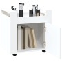 Carrito de escritorio madera contrachapada blanco 60x45x60 cm de vidaXL, Carros e islas - Ref: Foro24-816608, Precio: 59,39 €...