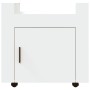 Carrito de escritorio madera contrachapada blanco 60x45x60 cm de vidaXL, Carros e islas - Ref: Foro24-816608, Precio: 59,39 €...